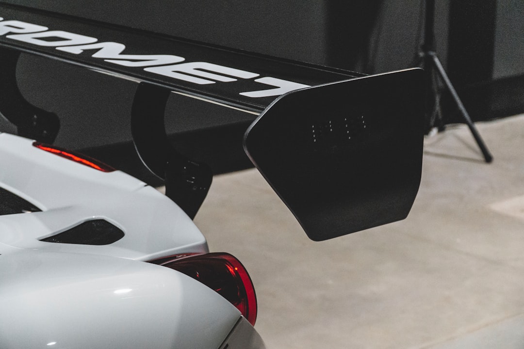 a close up of the back end of a car