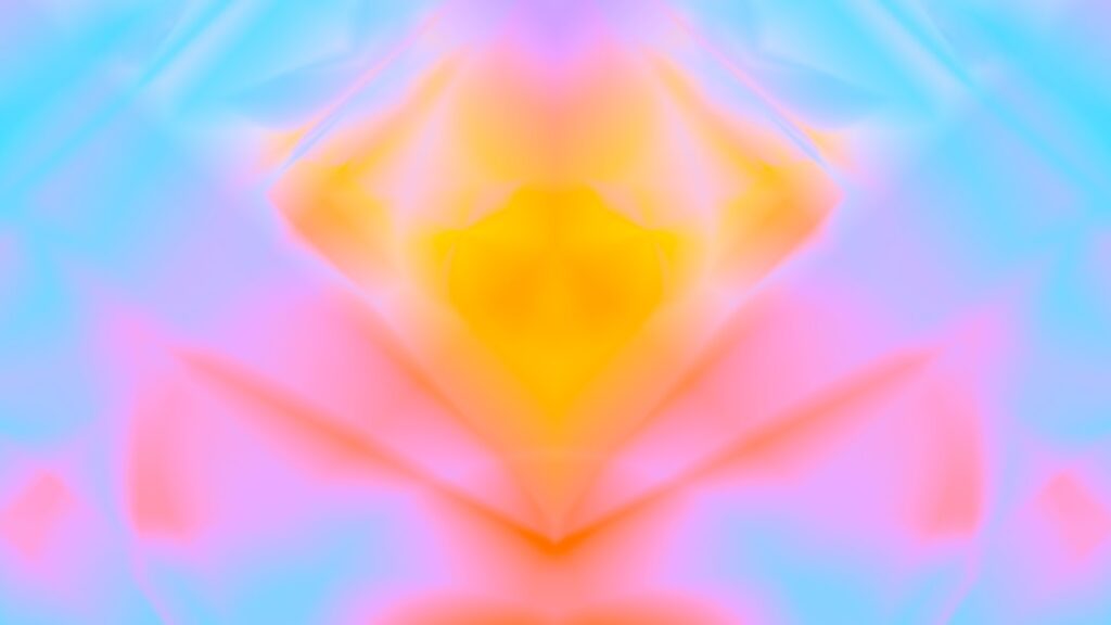 a multicolored abstract image of a flower